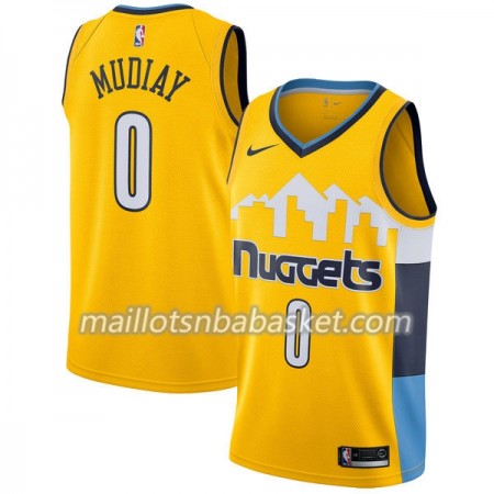 Maillot Homme Denver Nuggets Emmanuel Mudiay 0 Nike 2017-18 Gris Swingman